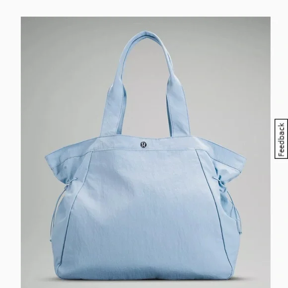 Lululemon Side-Cinch Shopper Bag *18L in blue linen - Picture 1 of 10